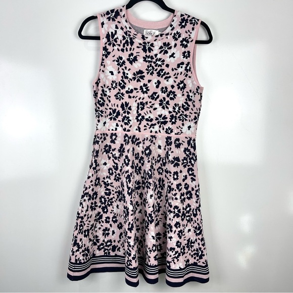 Eliza J Dresses & Skirts - Eliza J Sleeveless Floral Dress Pink Blue Fit & Flare Work Party Spring Large